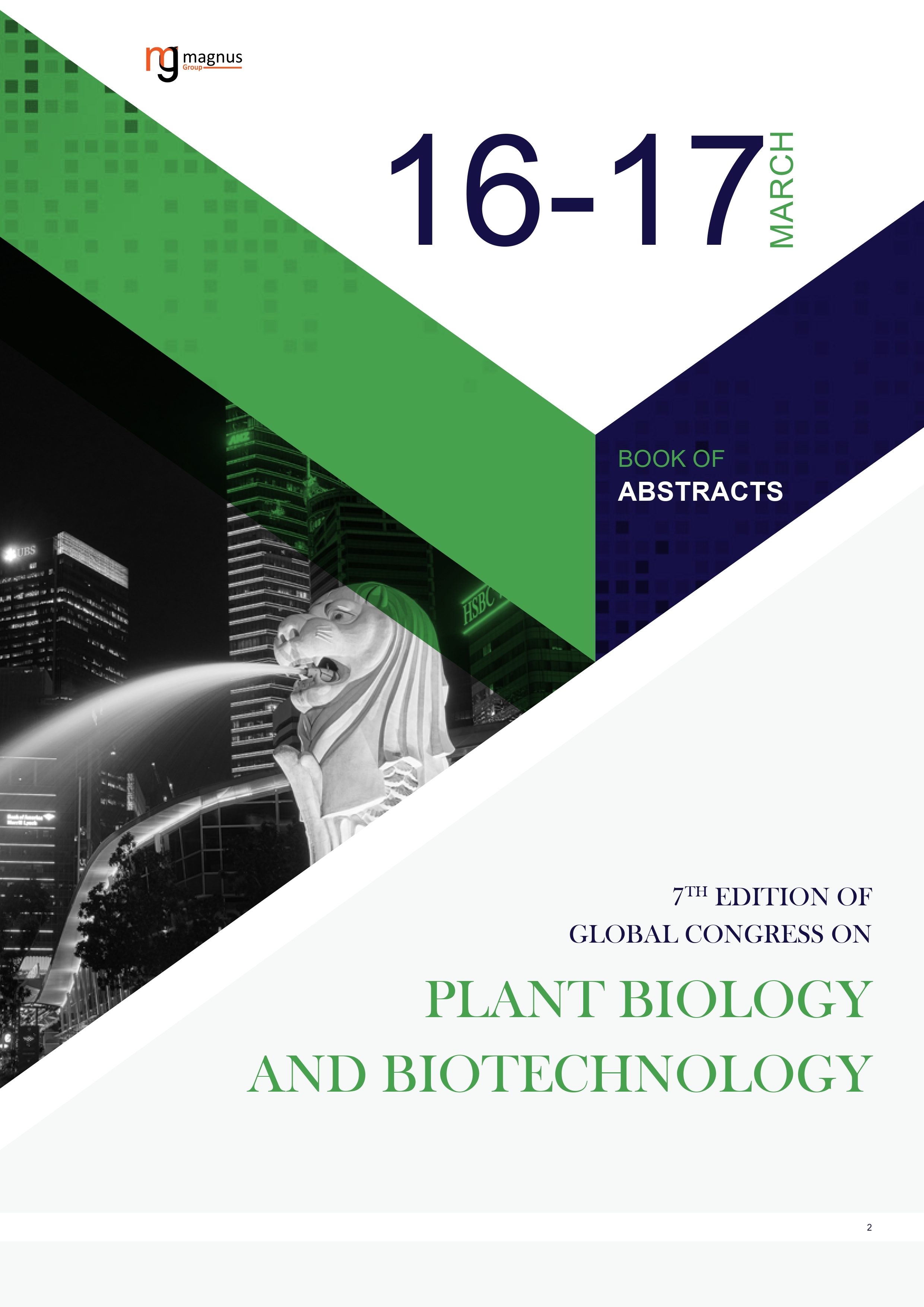 7th Edition of Global Congress on Plant Biology and Biotechnology | Online Event Book